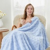 image:imageCozy Bliss Ultrasoft Waffle Throw Blanket Fluffy Cute Plush Blanket for Couch Bed Modern Home Accent Portable for Picnic or Outdoor Brown 50x60Light Blue