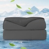 image:imageCozy Bliss Cooling Comforter Queen Size x Sorona Viscose Natural Fiber Reversible Silky Smooth Cooling Blanket with QMax045 for Hot Sleepers amp Night Sweats Cool Blue 90x90Charcoal Grey