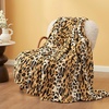 image:imageCozy Bliss Leopard Print Fuzzy Throw Blanket for Couch  Thick Soft Warm Fleece Blankets for Room Decor for Kids Women Men Girls Brown Cheetah 5060Brown Leopard