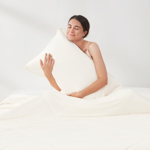 image:imageCozy Bliss 2 Pack Cooling Pillow Cases Queen 20 x 30 GreenOff White