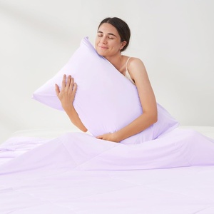image:imageCozy Bliss 2 Pack Cooling Pillow Cases Queen 20 x 30 GreenPurple