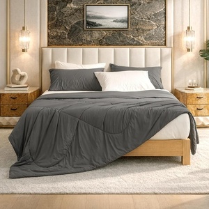 image:imageCozy Bliss Cooling Comforter Twin Size Cooling Blankets for Hot Sleepers and Night Sweats Blue Summer Comforter for Twin Size Bed Breathable Soft Lightweight Silk SmoothCharcoal Gray