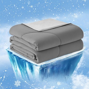 image:imageCozy Bliss Cooling Comforter Twin Size Cooling Blankets for Hot Sleepers and Night Sweats Blue Summer Comforter for Twin Size Bed Breathable Soft Lightweight Silk SmoothDarkLight Gray