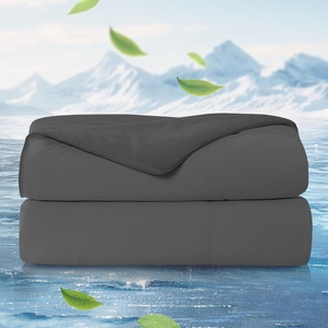 image:imageCozy Bliss Cooling Comforter Twin Size x Sorona Viscose Natural Fiber Reversible Silky Smooth Cooling Blanket with QMax045 for Hot Sleepers amp Night Sweats Charcoal Grey 68x90Charcoal Grey