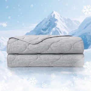 image:imageCozy Bliss Cooling DualSided Blanket for Hot Sleepers QMaxgt046 Lightweight Soft Breathable Bed Blanket Double Side Cooling Throw for Night Sweats Sage Green 50x70Silver Grey