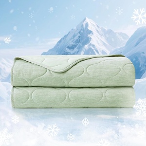 image:imageCozy Bliss Cooling DualSided Blanket for Hot Sleepers QMaxgt046 Lightweight Soft Breathable Bed Blanket Double Side Cooling Throw for Night Sweats Sage Green 50x70Sage Green