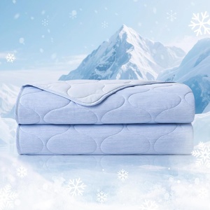 image:imageCozy Bliss Cooling DualSided Blanket for Hot Sleepers QMaxgt046 Lightweight Soft Breathable Bed Blanket Double Side Cooling Throw for Night Sweats Sage Green 50x70Cool Blue