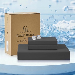 image:imageCozy Bliss Cooling Fitted Sheet Set Full BlueCharcoal Gray
