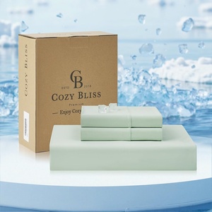 image:imageCozy Bliss Cooling Fitted Sheet Set Full BlueLight Mint Green