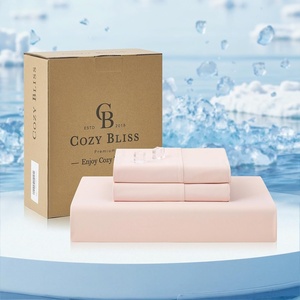 image:imageCozy Bliss Cooling Fitted Sheet Set Full BluePink