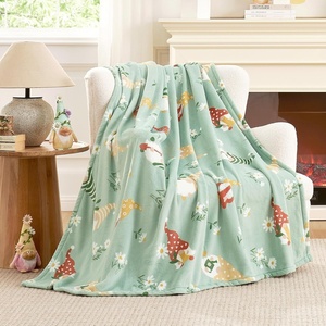 image:imageCozy Bliss Gnome Patriotic Throw Blanket  Ultra Soft MilkyPlush Fleece Blanket for Couch Sofa amp Bed Americana Home Decor Lightweight Cozy Blanket for All Seasons Blue 50x60Spring Gnome Green