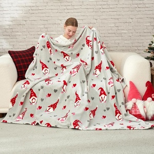 image:imageCozy Bliss Gnome Patriotic Throw Blanket  Ultra Soft MilkyPlush Fleece Blanket for Couch Sofa amp Bed Americana Home Decor Lightweight Cozy Blanket for All Seasons Blue 50x60Gnome Love Heart