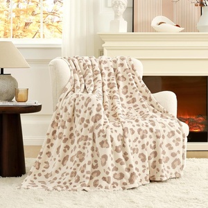 image:imageCozy Bliss Leopard Print Fuzzy Throw Blanket for Couch  Thick Soft Warm Fleece Blankets for Room Decor for Kids Women Men Girls Brown Cheetah 5060Khaki Leopard