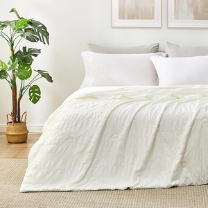 image:imageCozy Bliss Seersucker Cooling Comforter Queen Size QMax 045 Reversible Lightweight Cooling Blanket Breathable Silk Smooth Summer Bedding Quilt for Hot Sleepers Night Sweats Dark GreyWhite