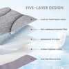 image:imageCozy Bliss Cute Shell Shape Cooling Mat for Small Dogs and Cats NonSlip Leakproof Washable Pet Cooling Mat for Hot Weather with QMax 05 Indoor and Outdoor Summer Pad Heather Haze Blue 27x30Charcoal Gray
