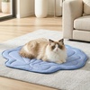image:imageCozy Bliss Cute Shell Shape Cooling Mat for Small Dogs and Cats NonSlip Leakproof Washable Pet Cooling Mat for Hot Weather with QMax 05 Indoor and Outdoor Summer Pad Heather Haze Blue 27x30Haze Blue