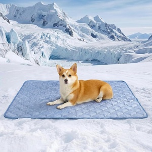 image:imageCozy Bliss Deluxe Leakproof Cooling Blanket for Small Dogs QMax 05 Soft amp Durable Washable Pet Cooling Mat for Hot Weather Livingroom Pet Throw amp Couch Protector for Cats Charcoal Grey 25x35Heather Haze Blue